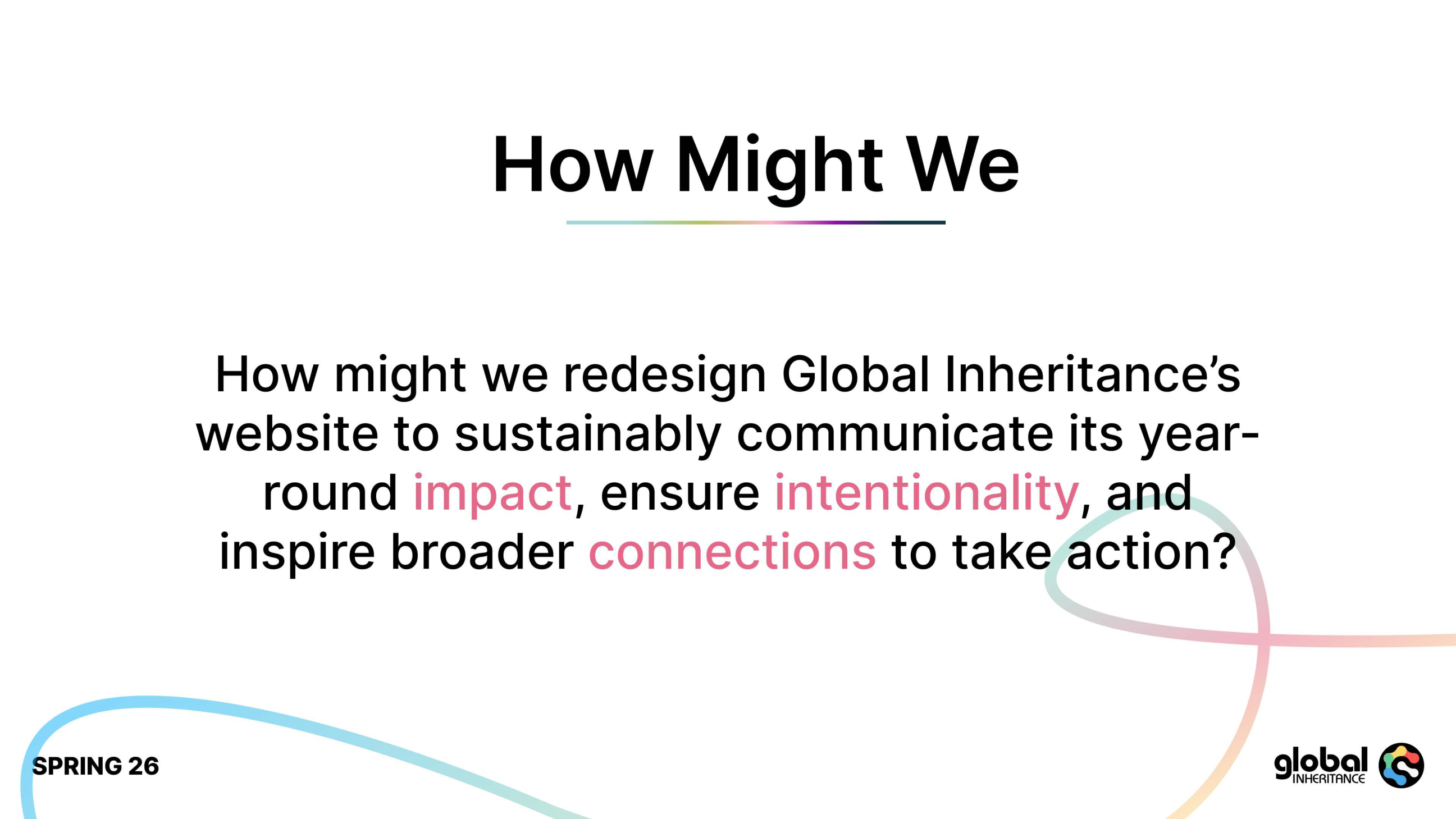 Global Inheritance brand and website re-design presentation, slide 8