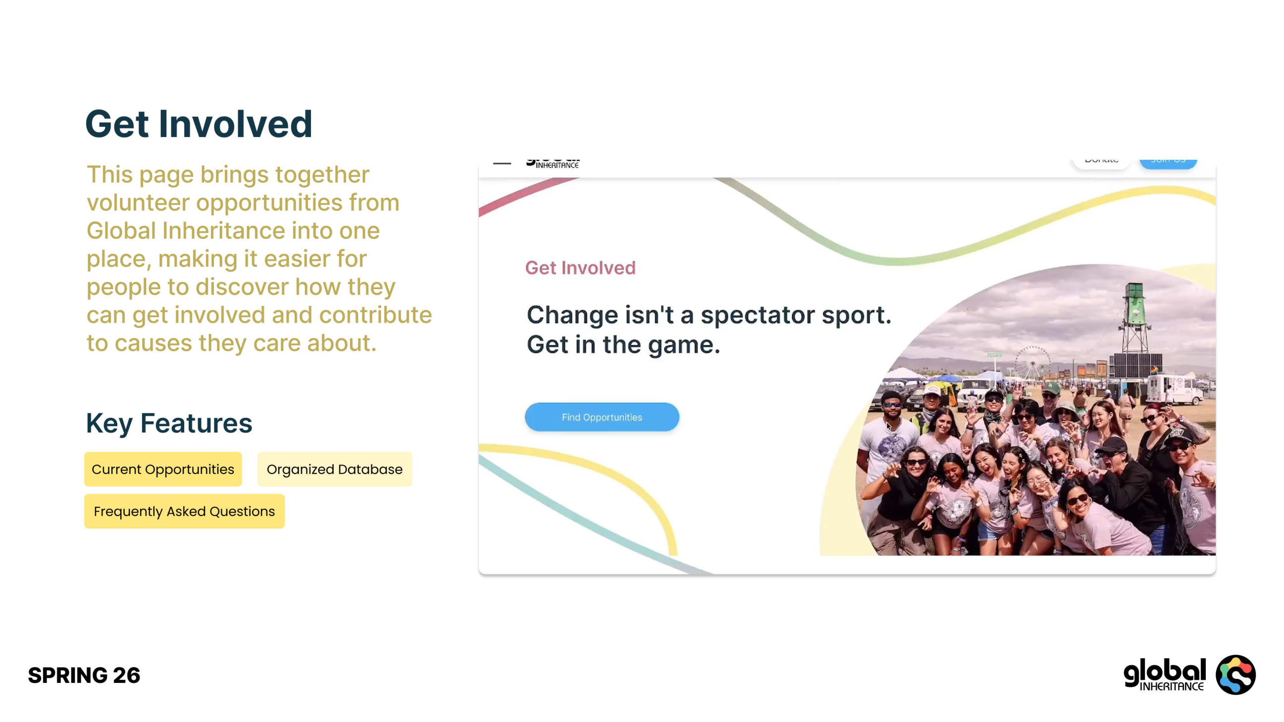 Global Inheritance brand and website re-design presentation, slide 39